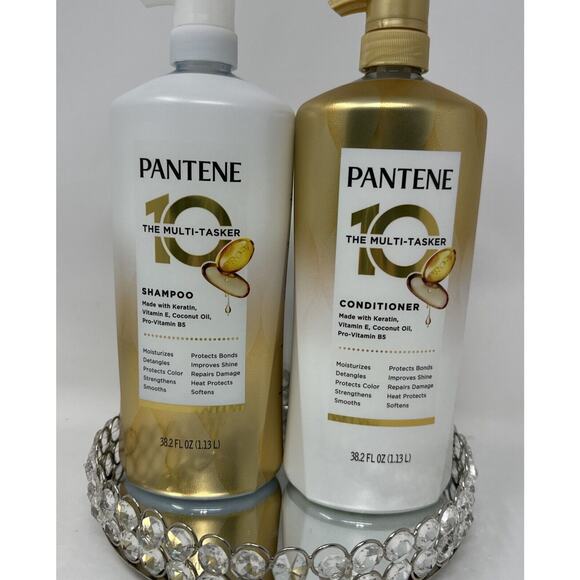 2 Pack Pantene Multi-Tasker 10 - Shampoo & Conditioner 38.2 fl oz/ Each Bottle - Picture 1 of 5